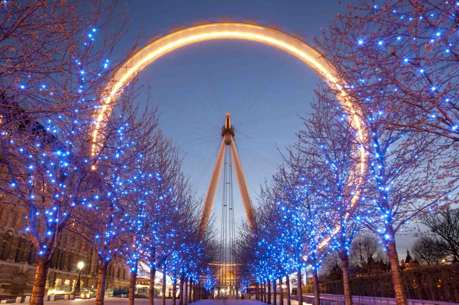 London Winter Lights Ferris Wheel Wall Art