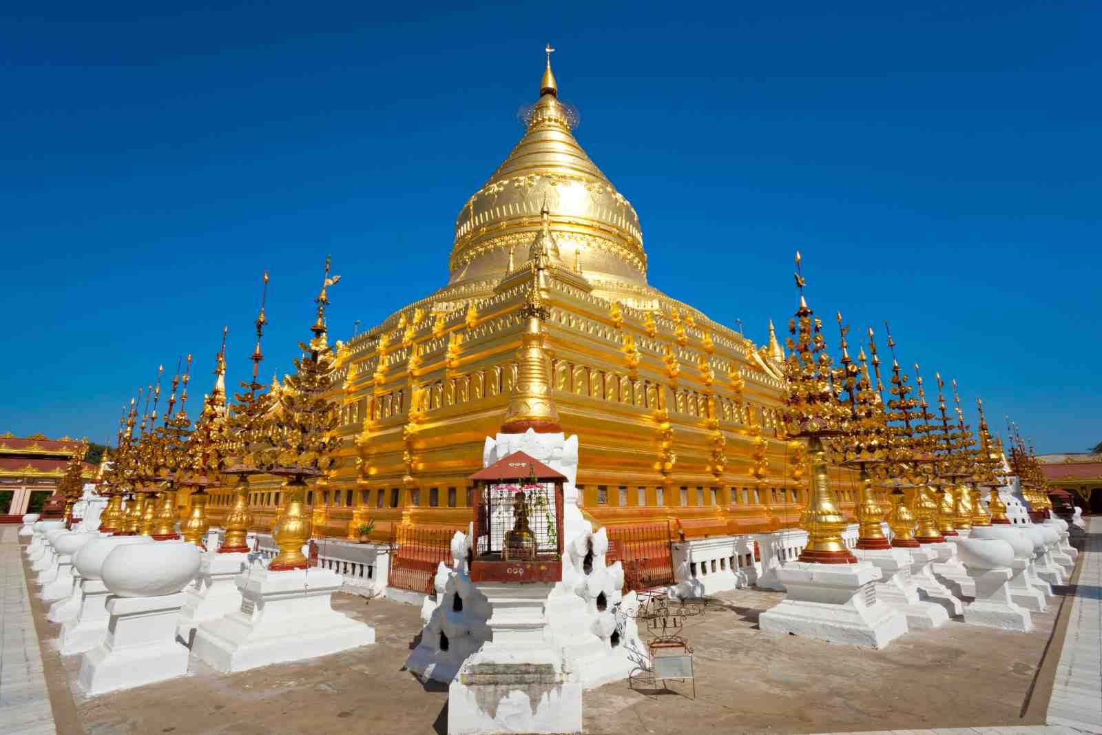 Golden Pagoda Serenity Wall Art