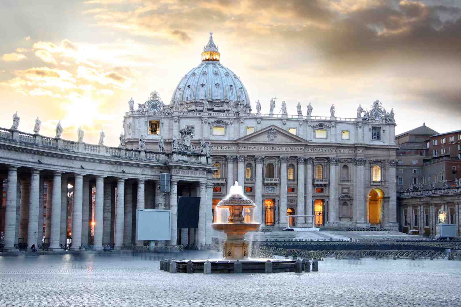 St. Peter's Basilica at Dusk Wall Art
