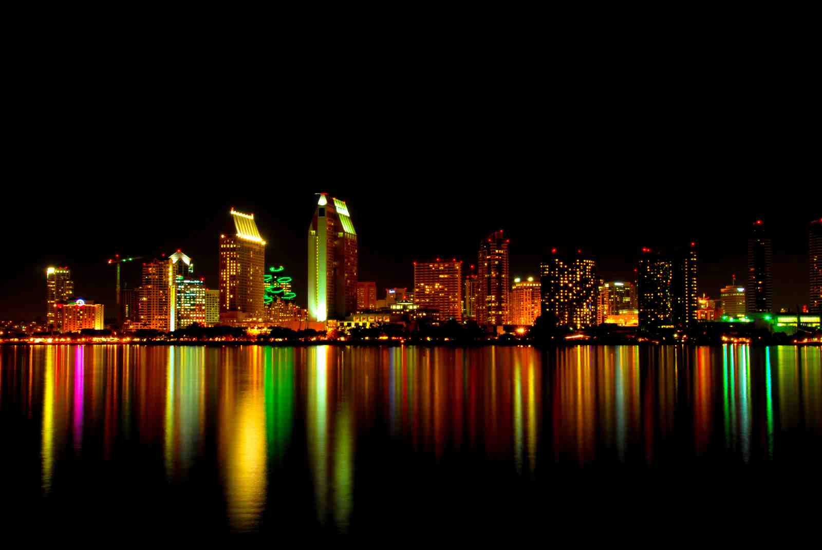 Vibrant Cityscape Reflections Wall Art