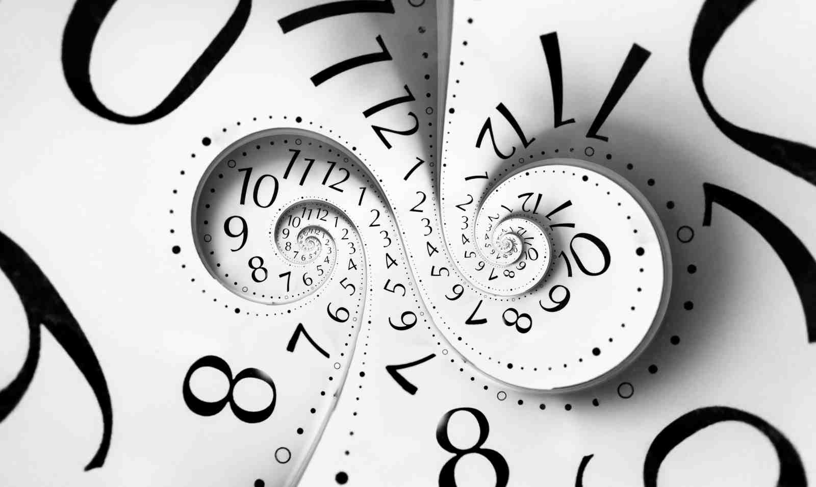 Infinite Time Spiral Black & White Wall Art