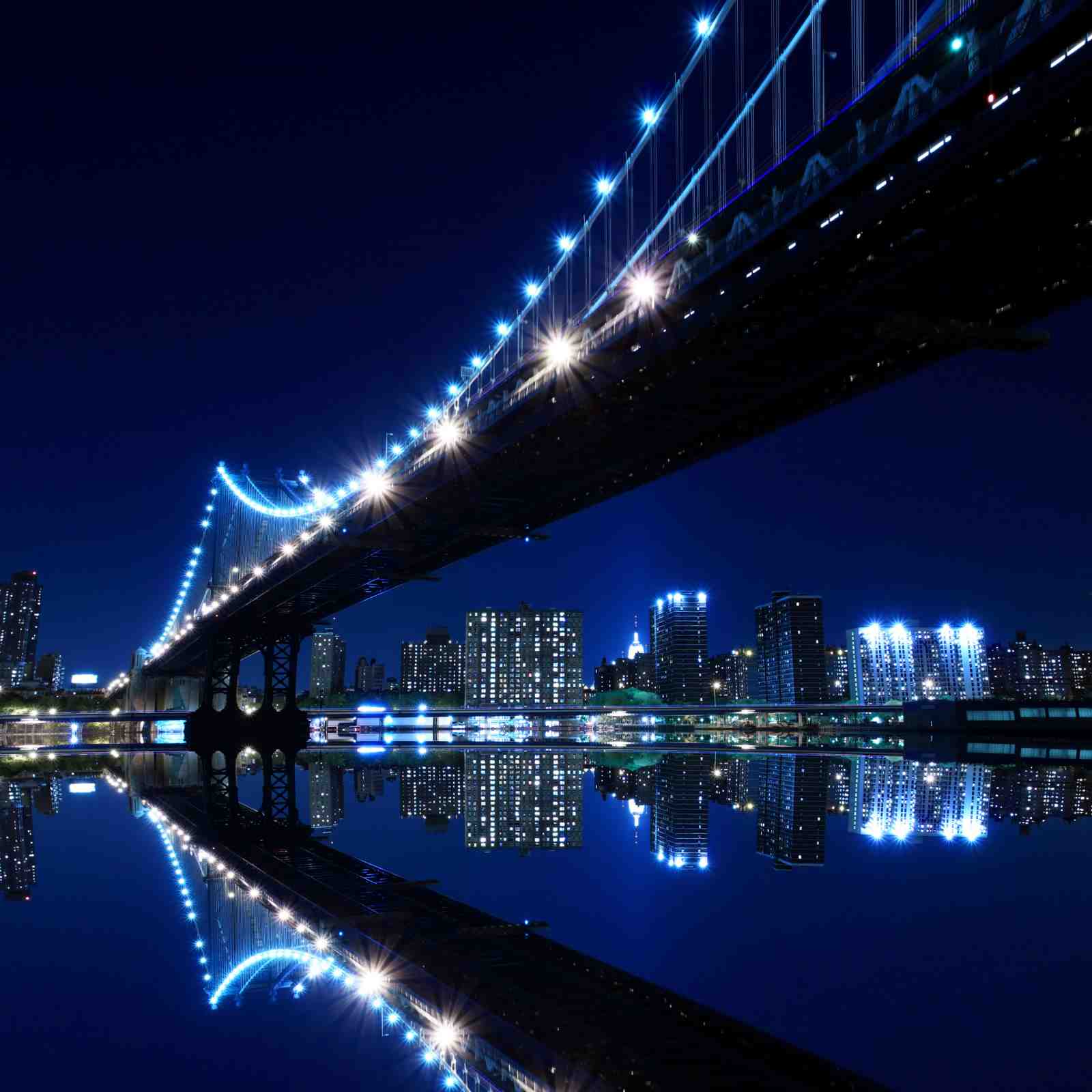 New York City Bridge Nightscape Wall Art