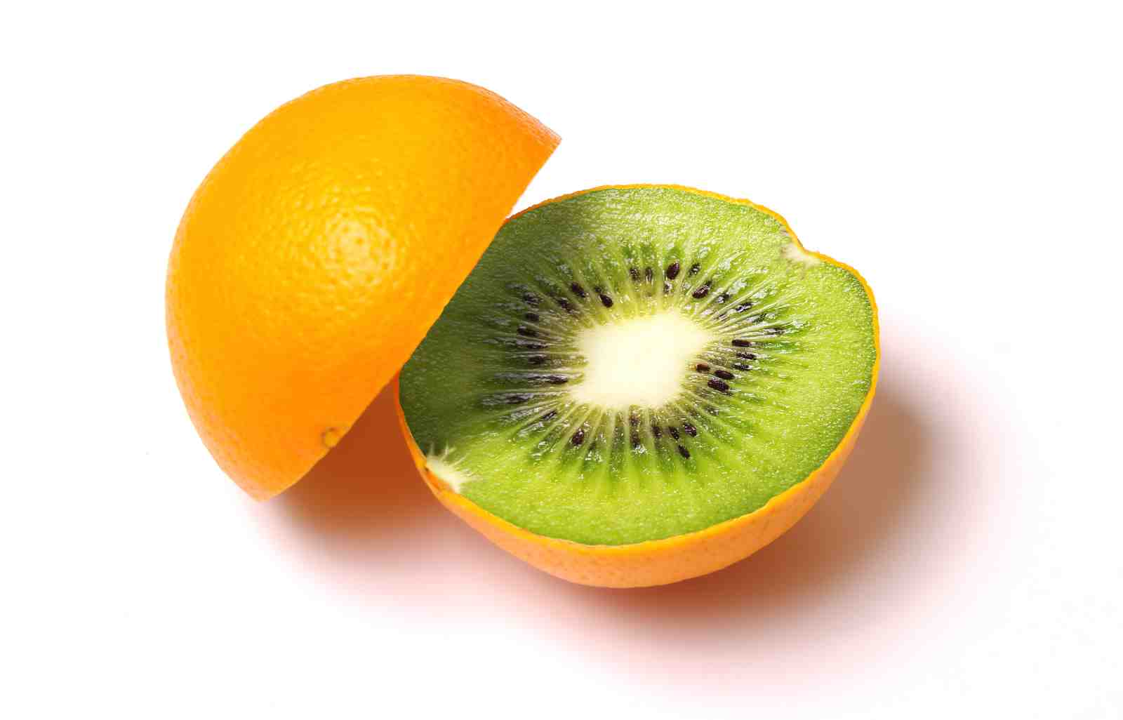 Vibrant Fruit Slice Orange Kiwi Wall Art