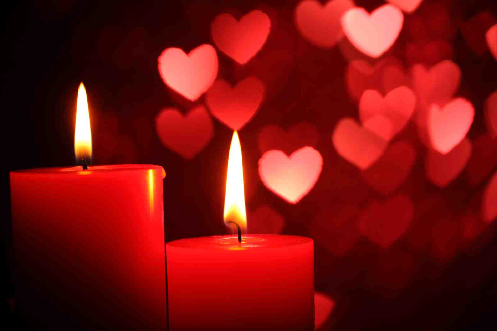 Romantic Heart Bokeh Candlelight Wall Art