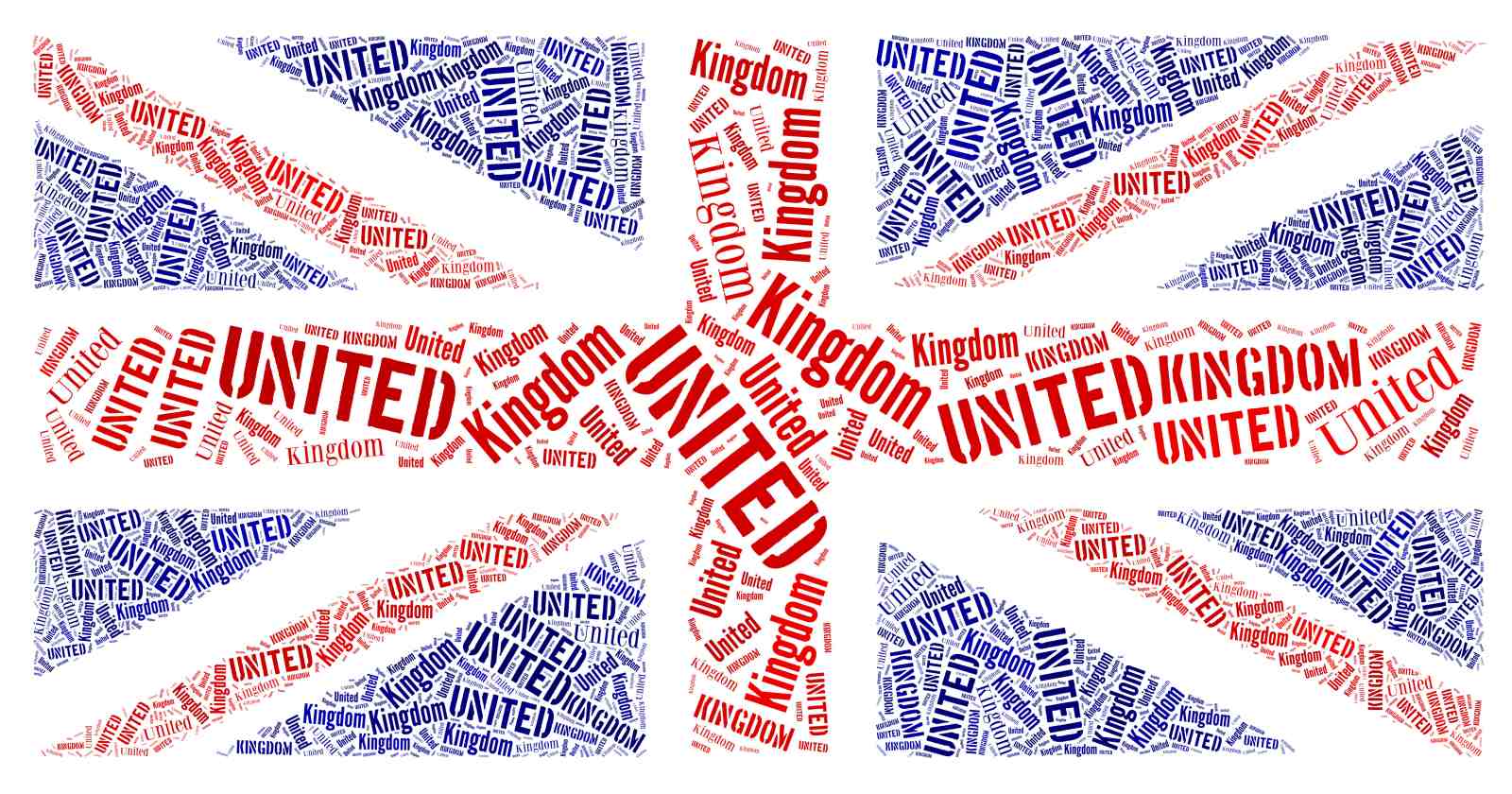 Union Jack Word Art Wall Art