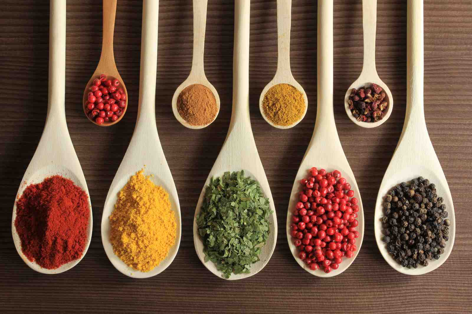 Vibrant Spice Collection Wooden Spoons Wall Art