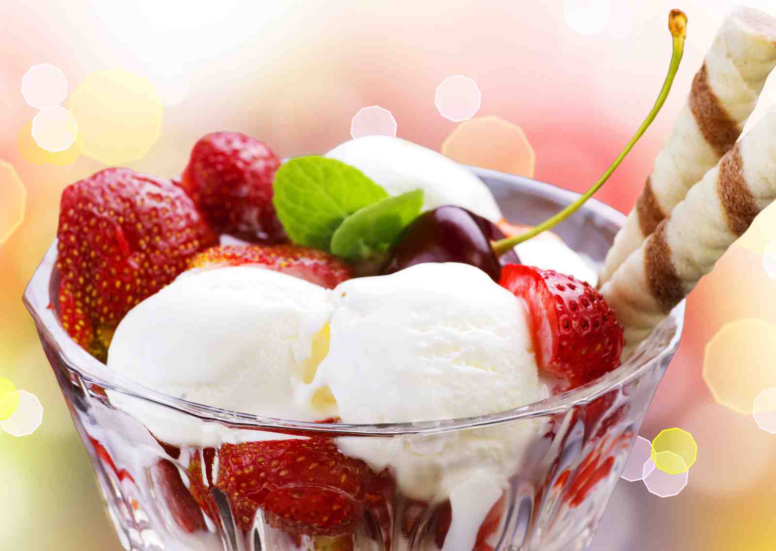 Sumptuous Strawberry Sundae Dessert Wall Art