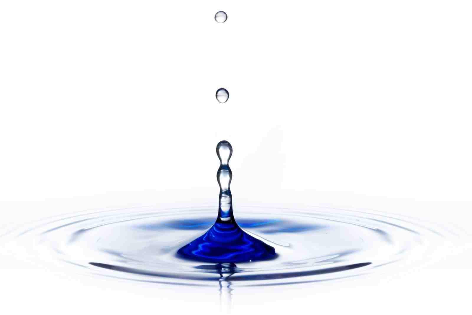 Blue Water Drop Splash Wall Art