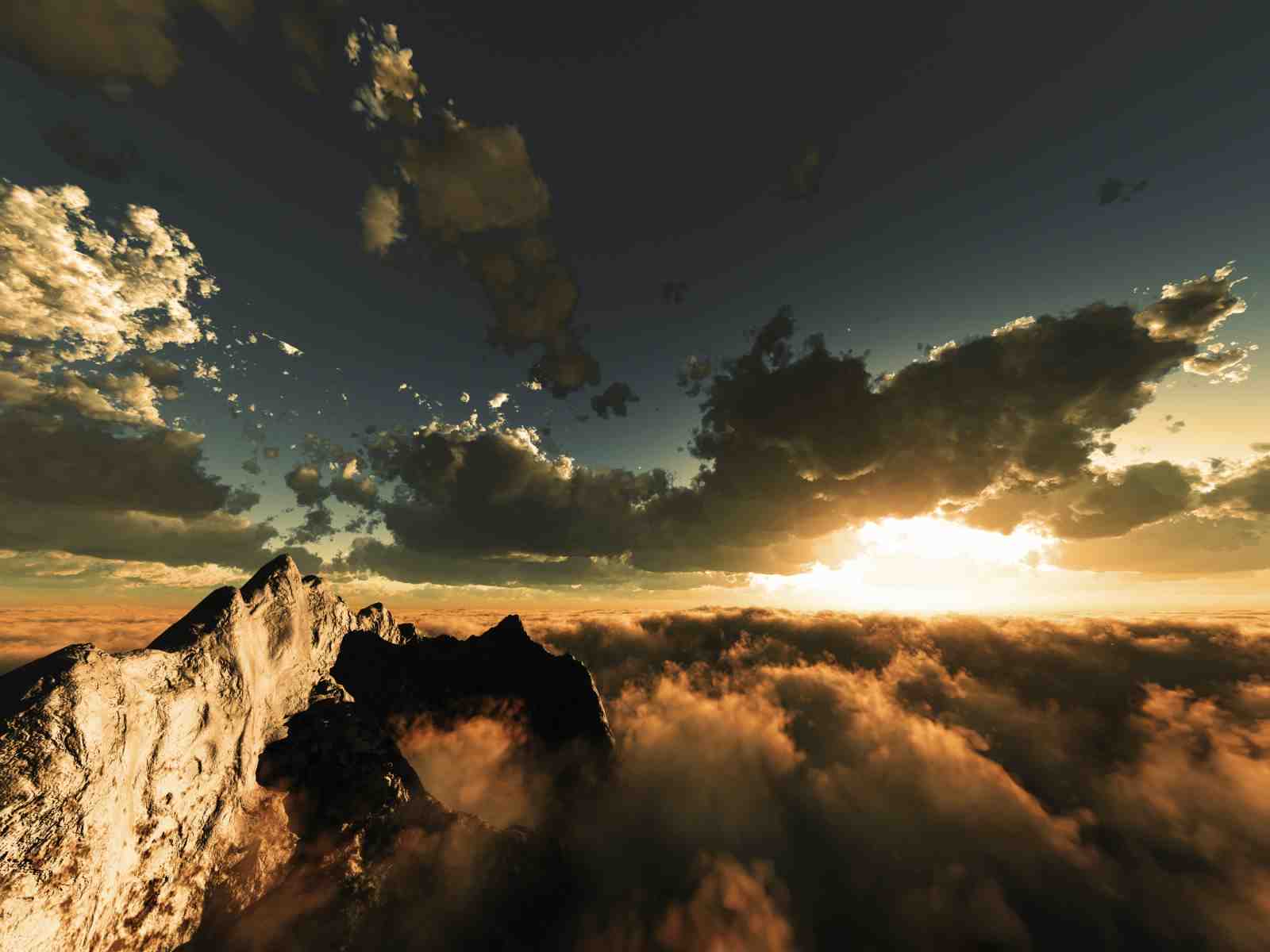 Majestic Mountain Sunrise Wall Art