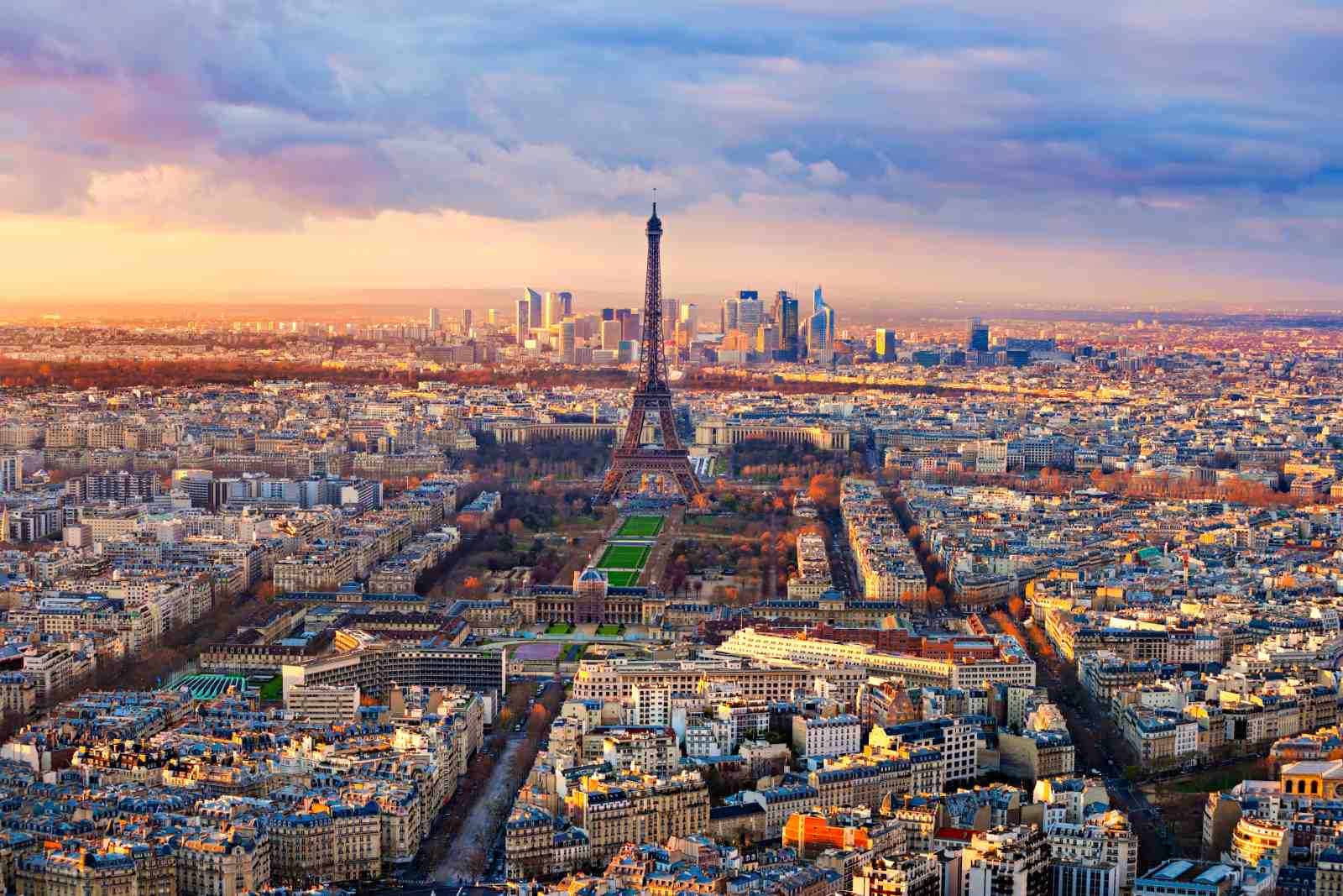 Parisian Sunset Eiffel Tower Wall Art