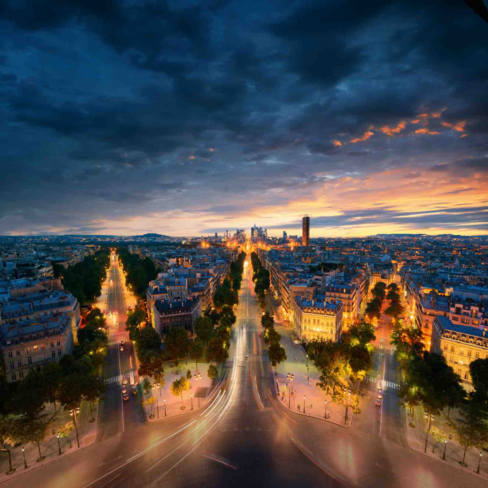 Parisian Twilight Boulevard Wall Art