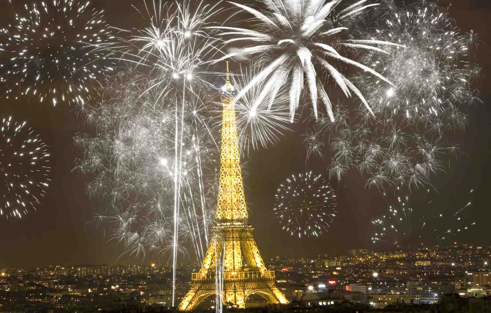 Eiffel Tower Fireworks Wall Art