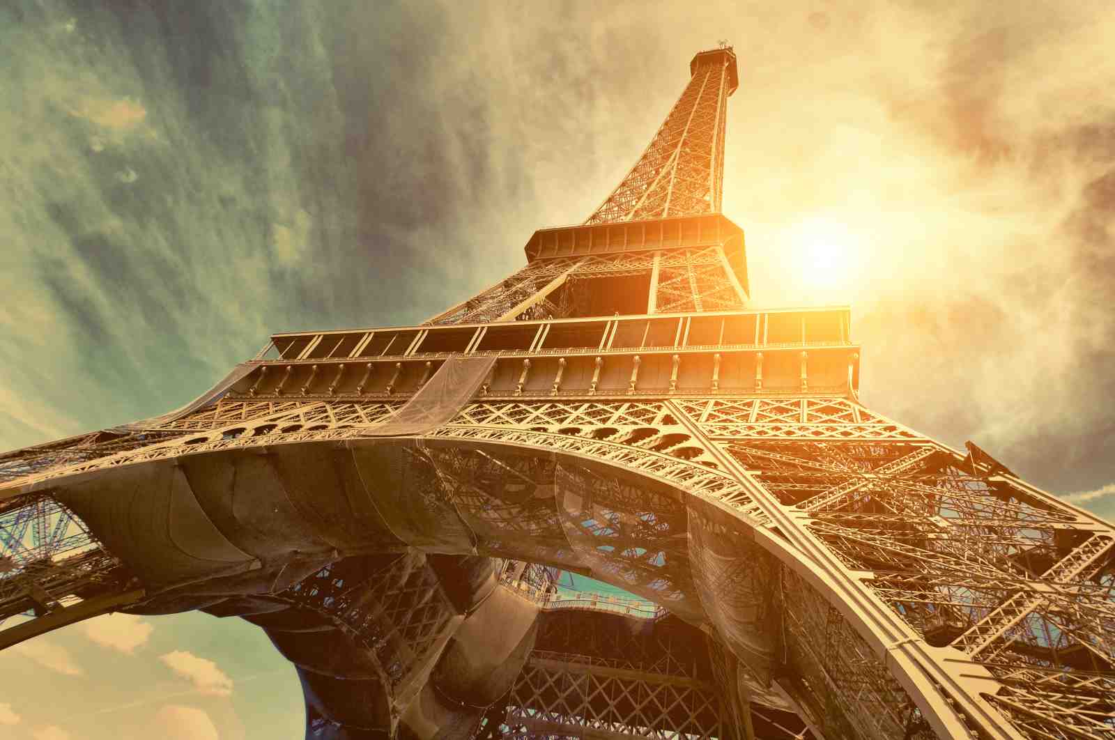 Parisian Eiffel Tower Sunset Wall Art