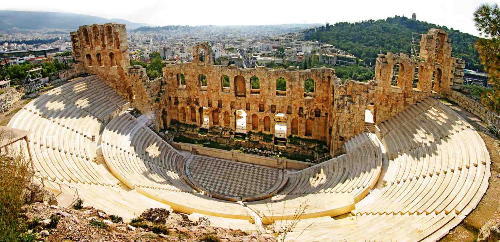 Ancient Athens Theatre Greek Ruins Wall Art