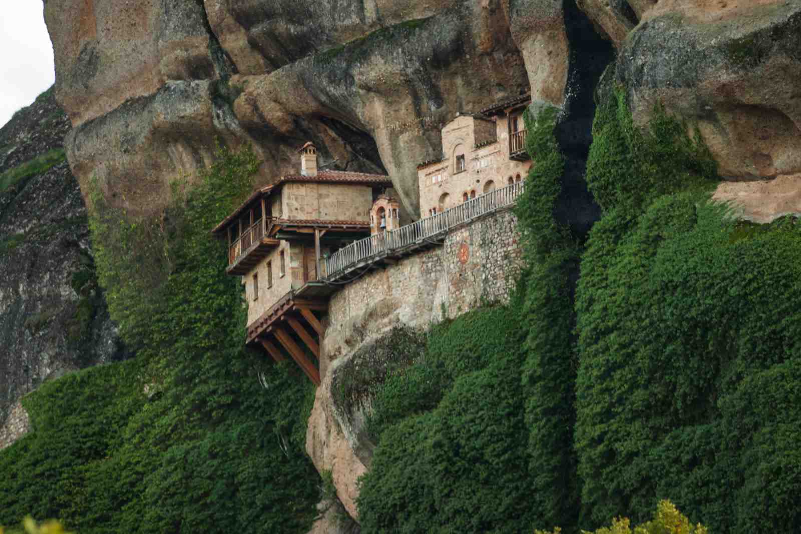 Monastery Cliffside Serenity Wall Art