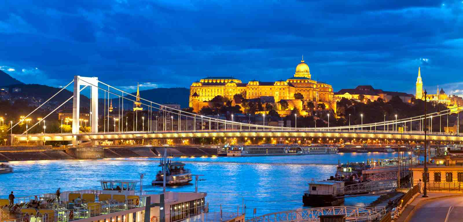 Budapest Danube Bridge Cityscape Wall Art