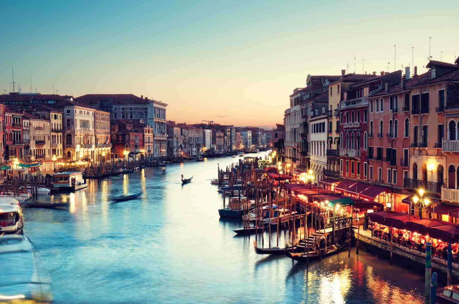 Venice Canal Romantic Evening Wall Art
