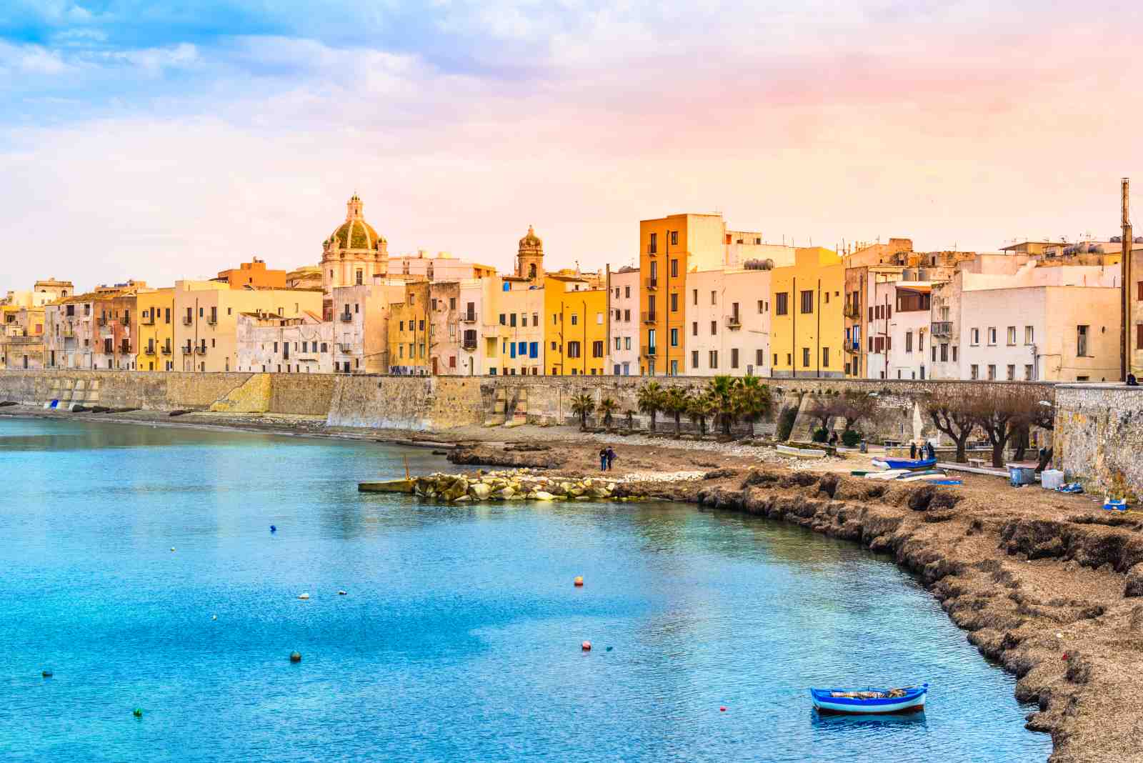 Coastal Italian Cityscape & Ocean Wall Art