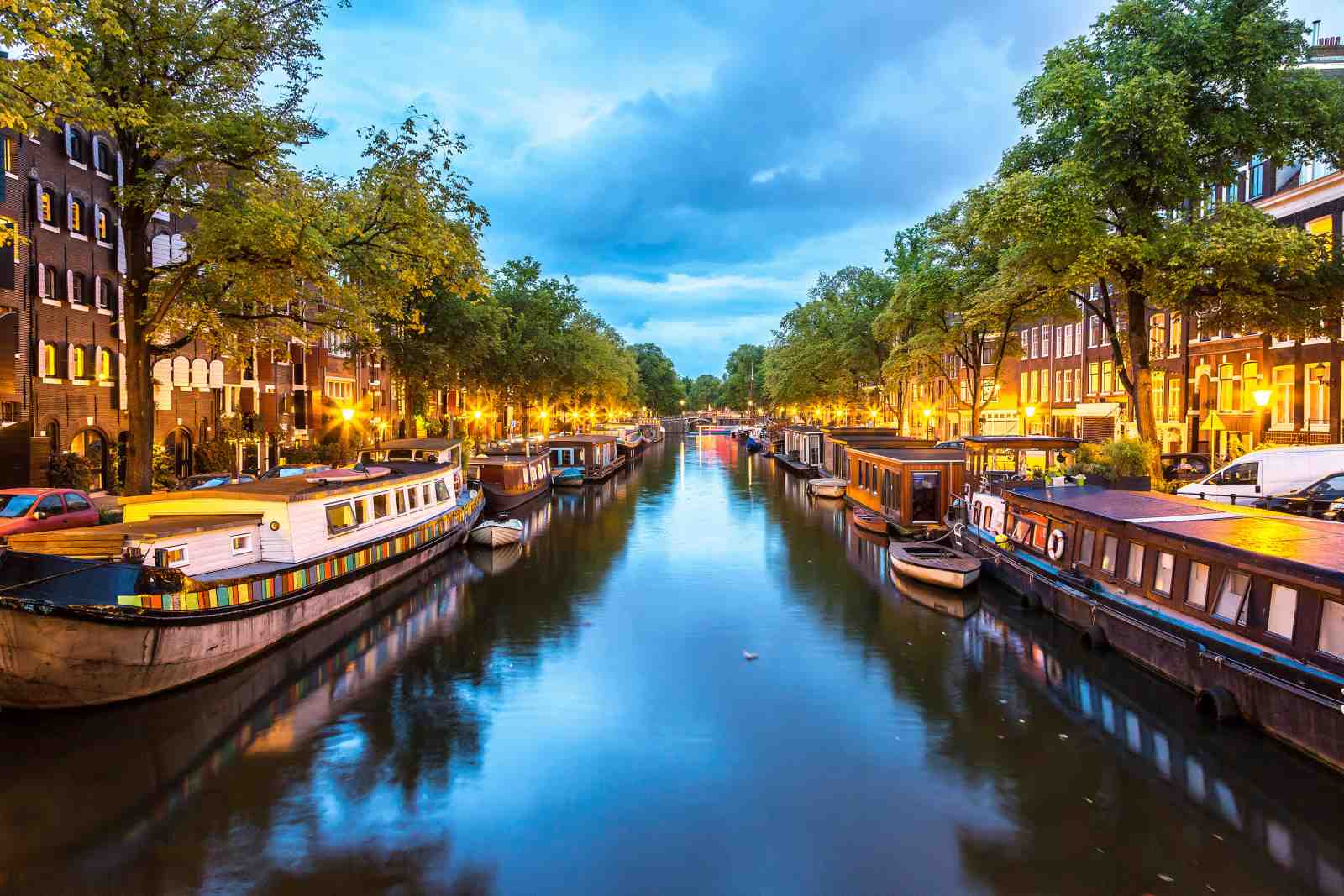 Amsterdam Canal Houseboats Wall Art