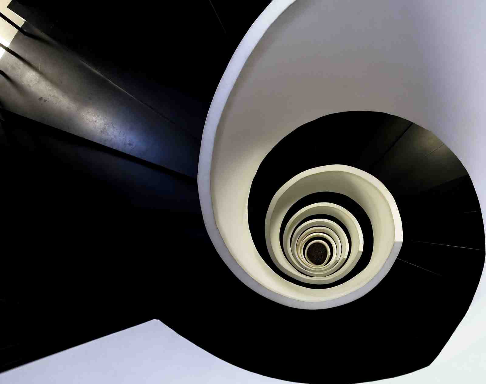 Modern Spiral Staircase Abstract Wall Art