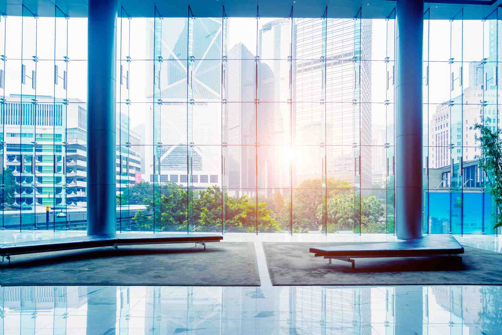 Modern Cityscape Sunrise Wall Art