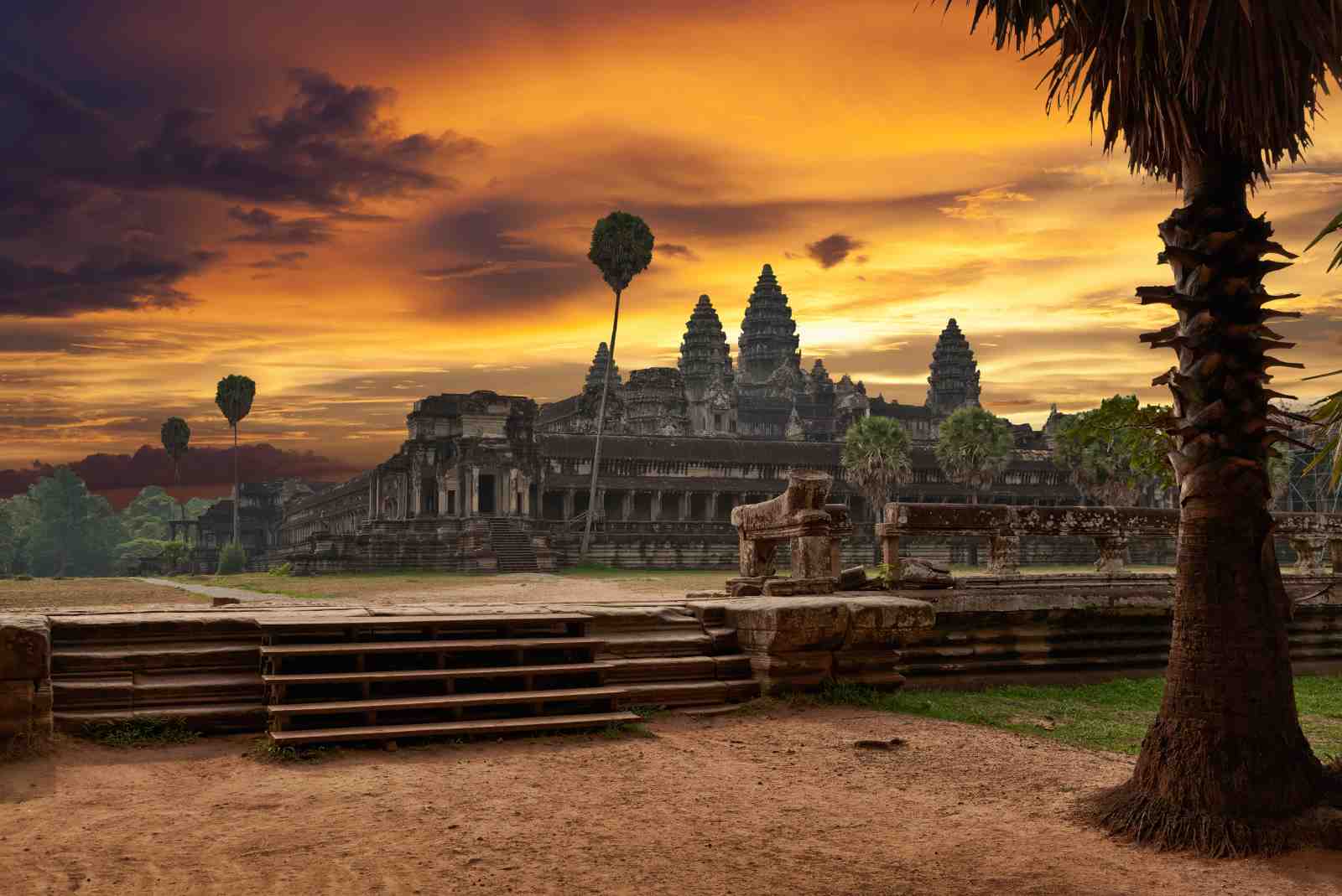 Angkor Wat Sunset Majesty Wall Art