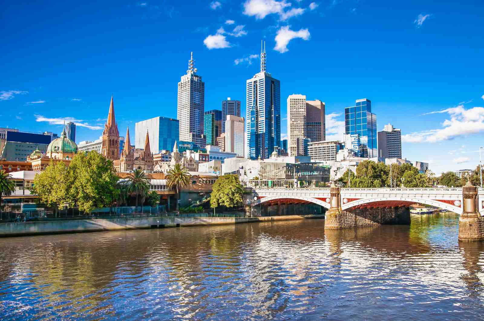 Melbourne Cityscape River View Wall Art