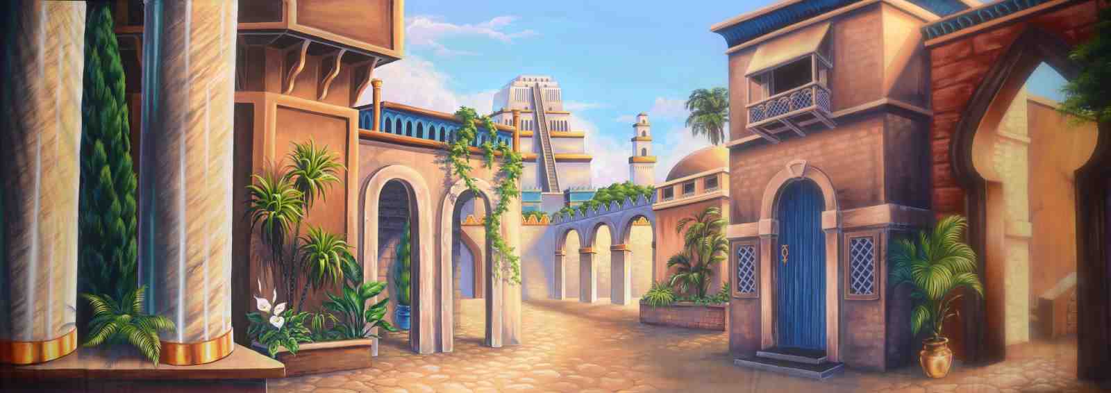 Exotic Oasis Courtyard Wall Art