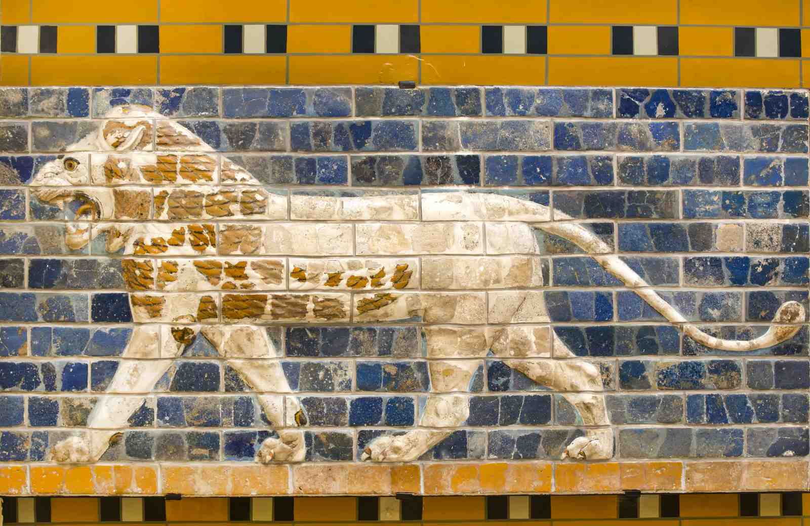 Majestic Lion Ancient Relief Wall Art
