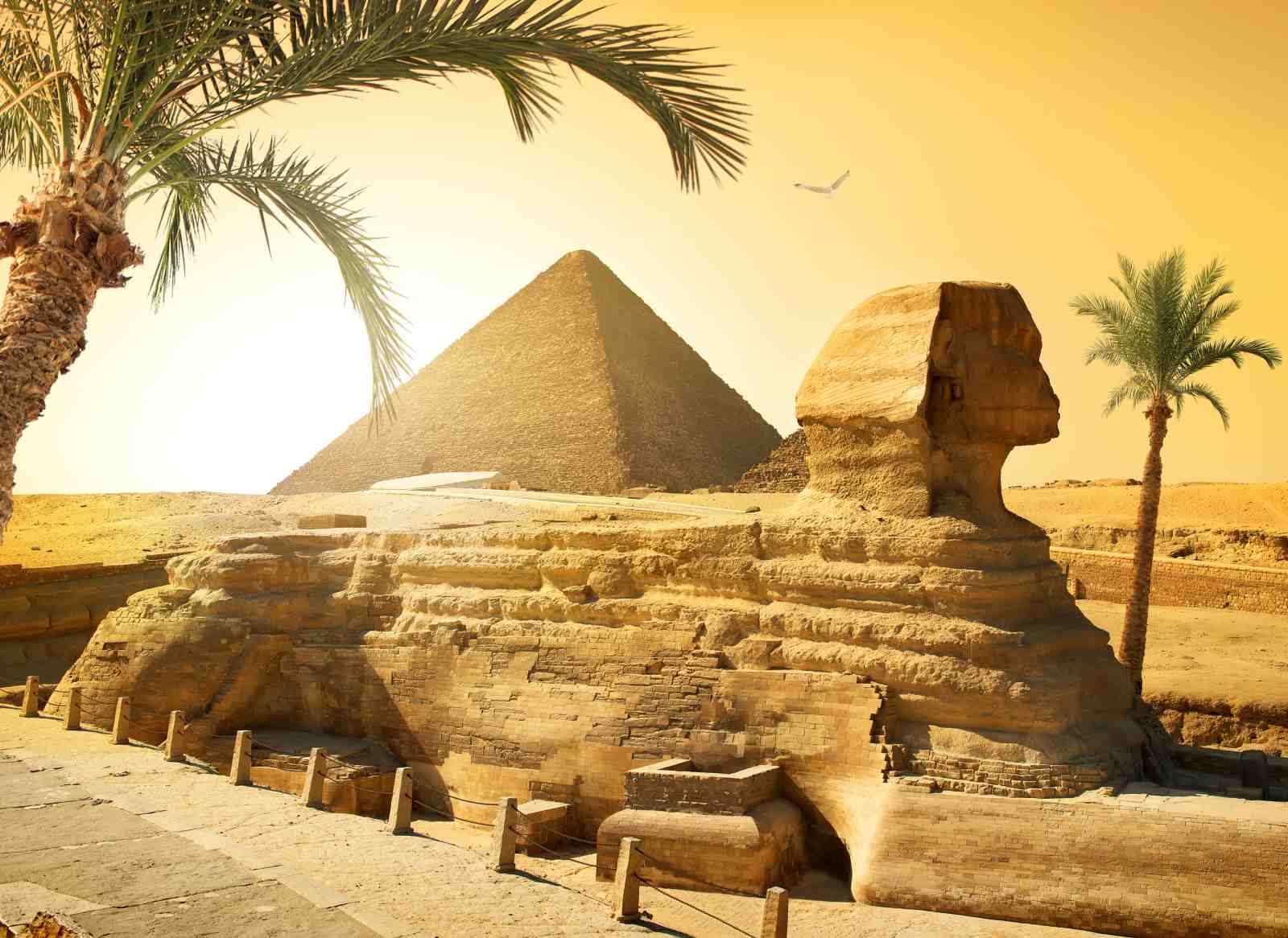 Ancient Egyptian Sphinx & Pyramid Wall Art