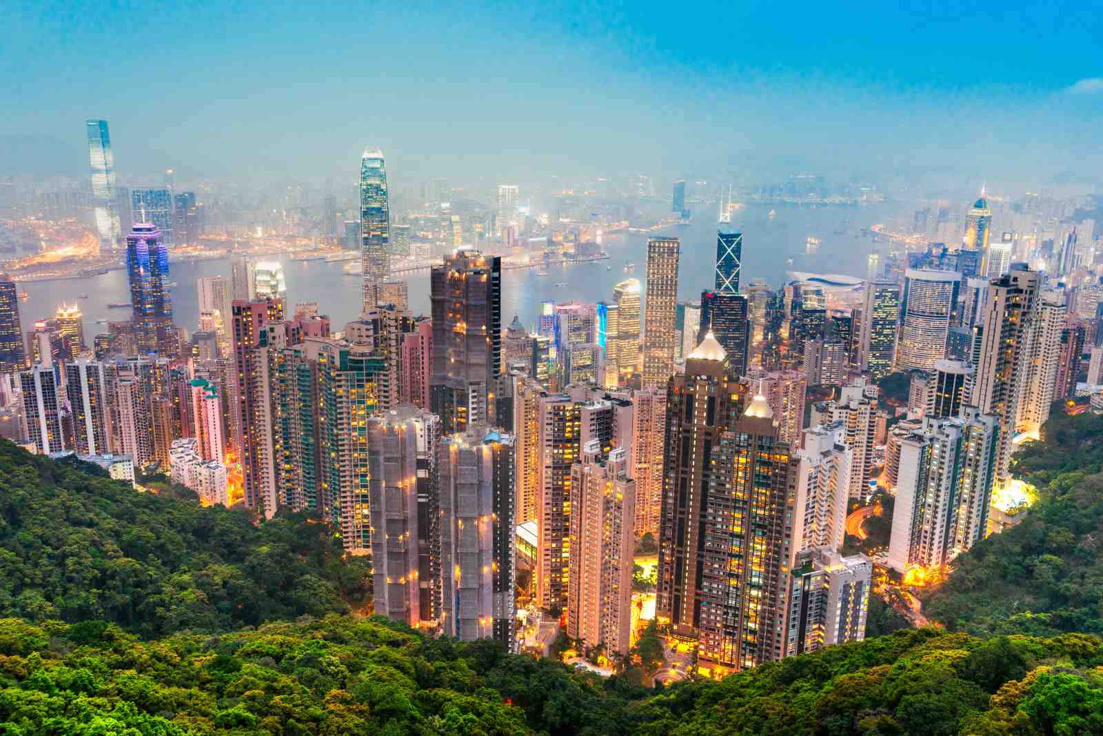 Hong Kong Skyline Cityscape Wall Art