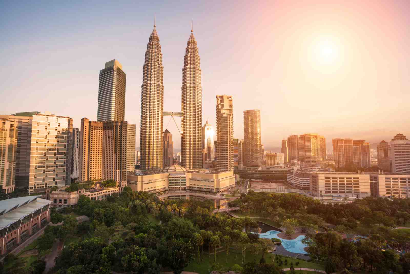 Kuala Lumpur Skyline Sunset Wall Art
