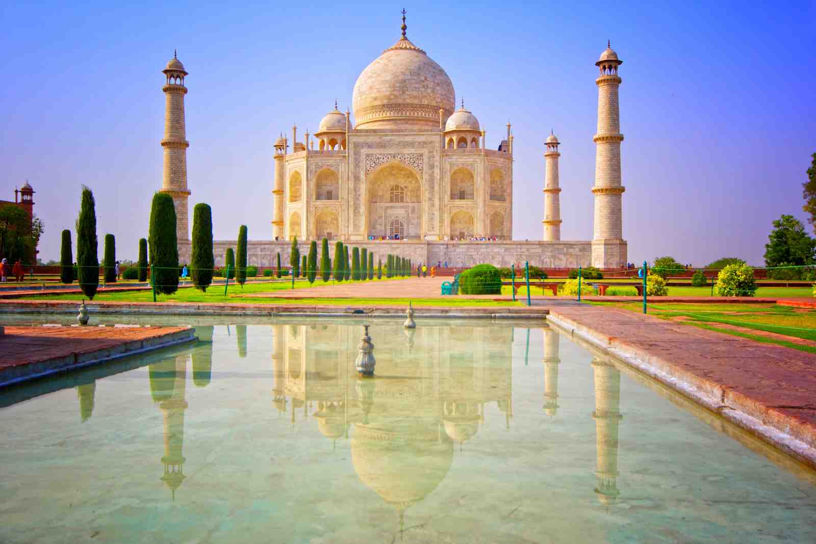 Majestic Taj Mahal Reflection Wall Art