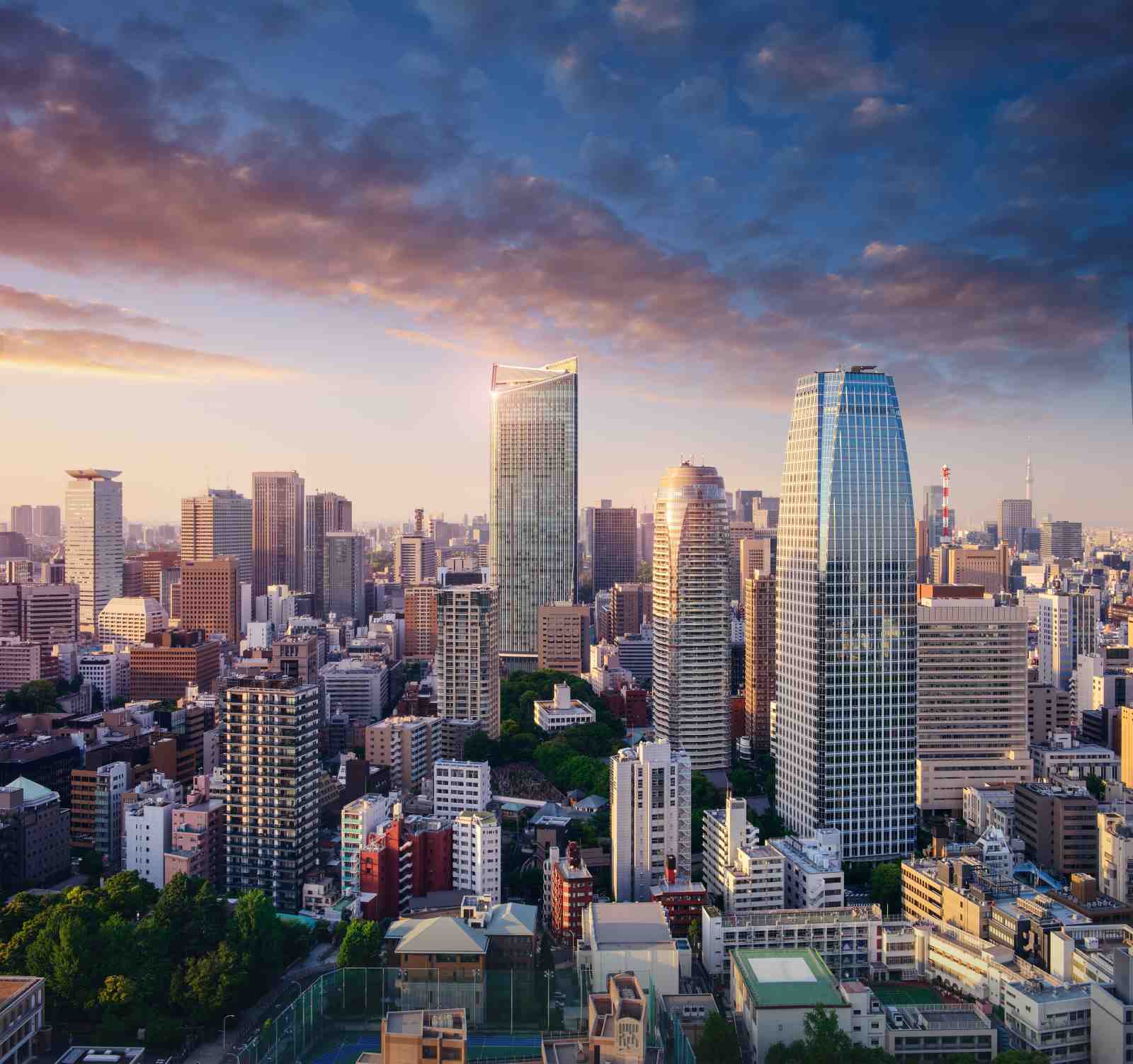 Tokyo Skyline Sunset Cityscape Wall Art