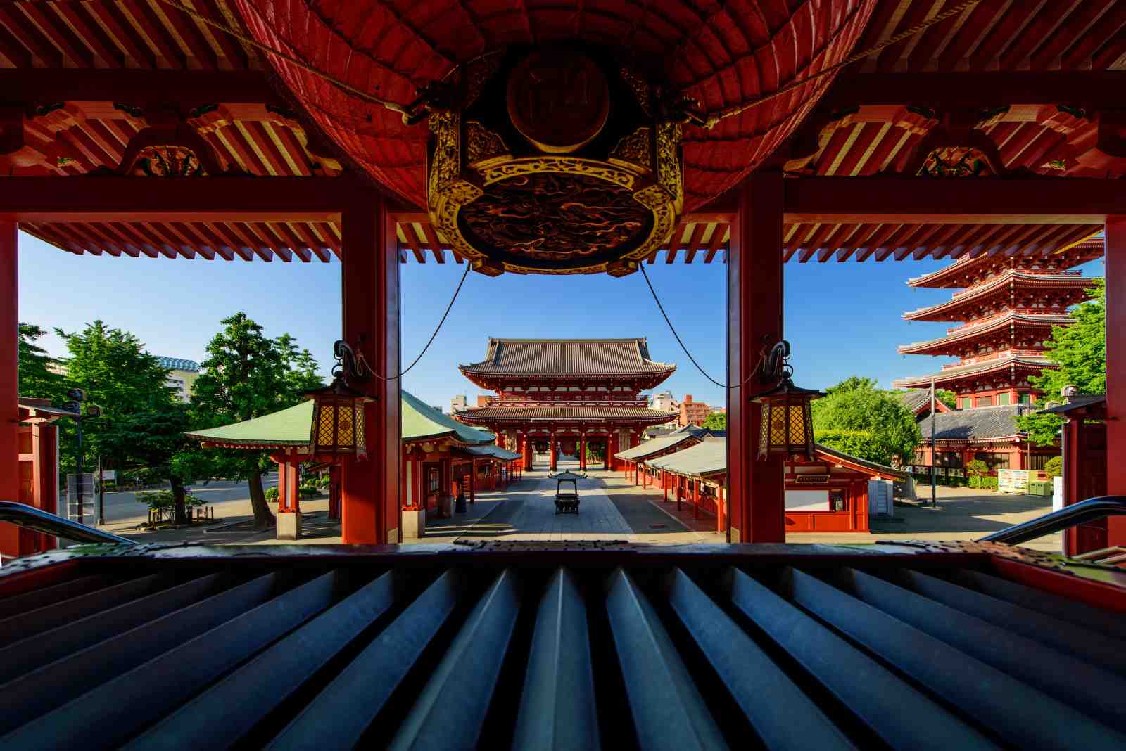 Serene Japanese Temple Archway Wall Art