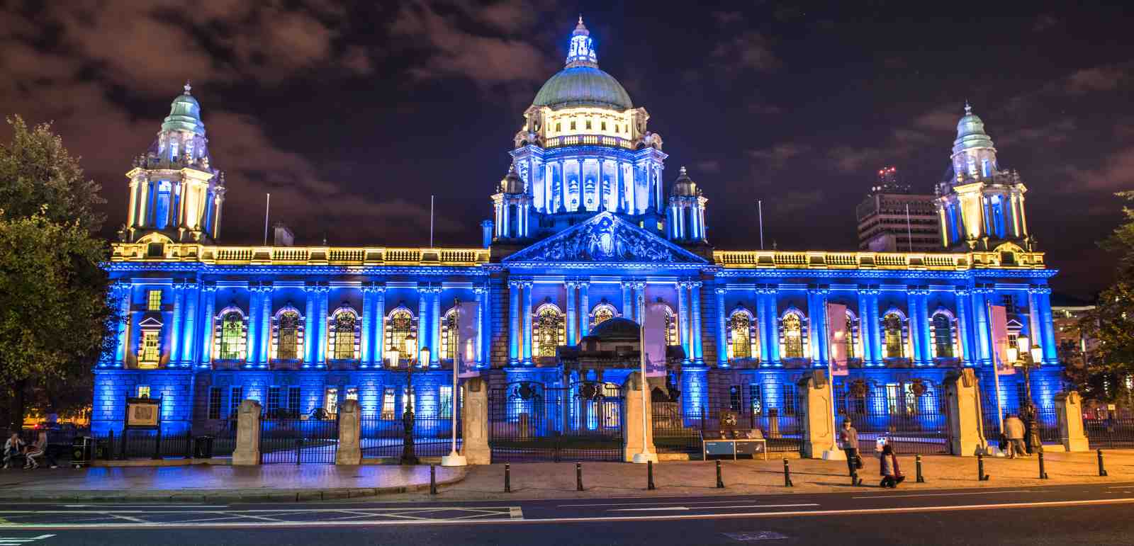 Belfast City Hall Blue Light Wall Art