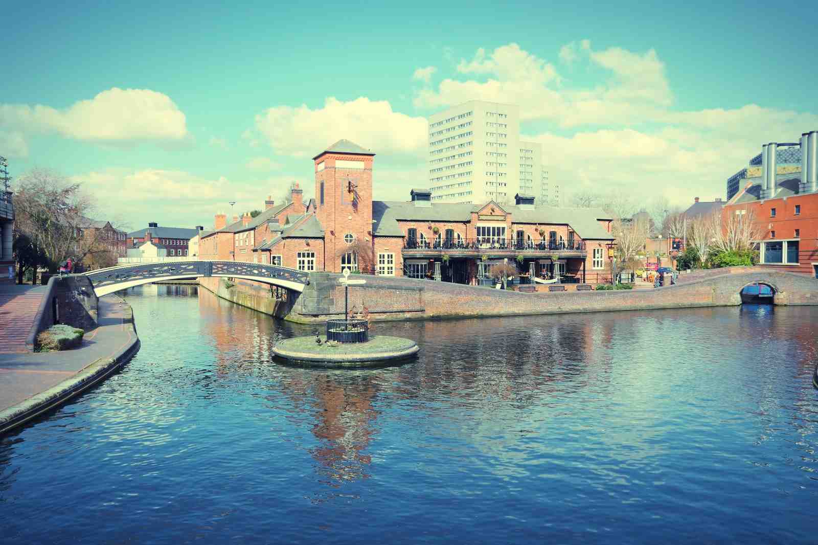 Urban Canal Bridge & Architecture Wall Art