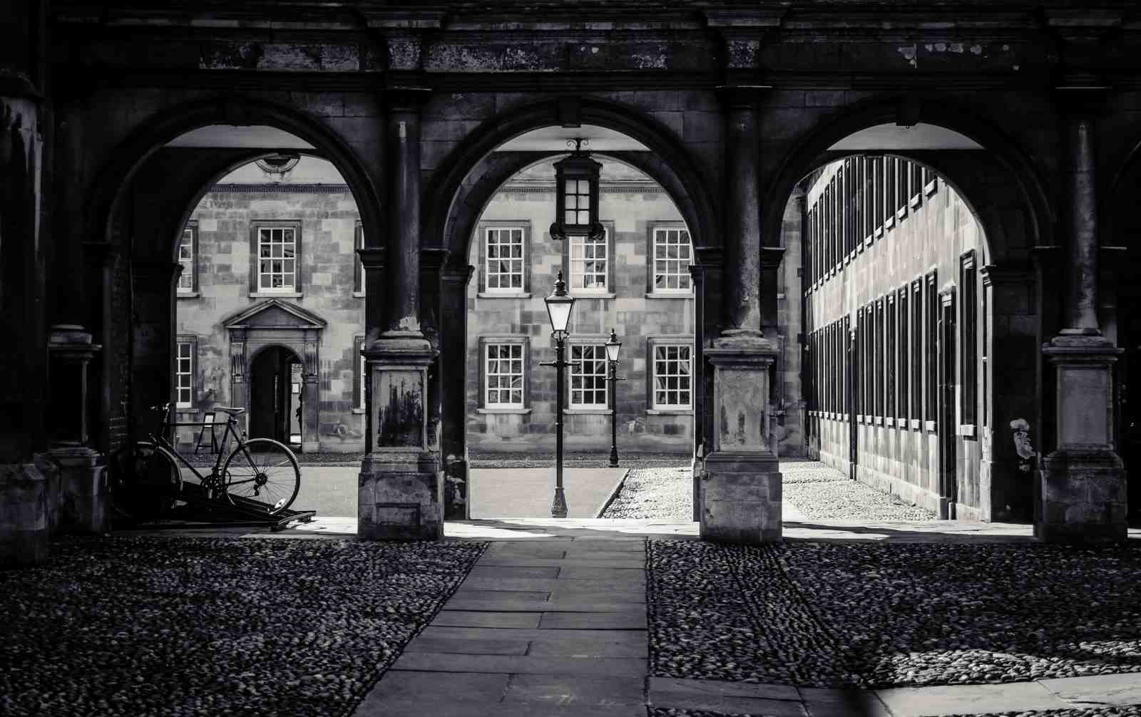 Vintage Architecture Archway Bicycle Wall Art