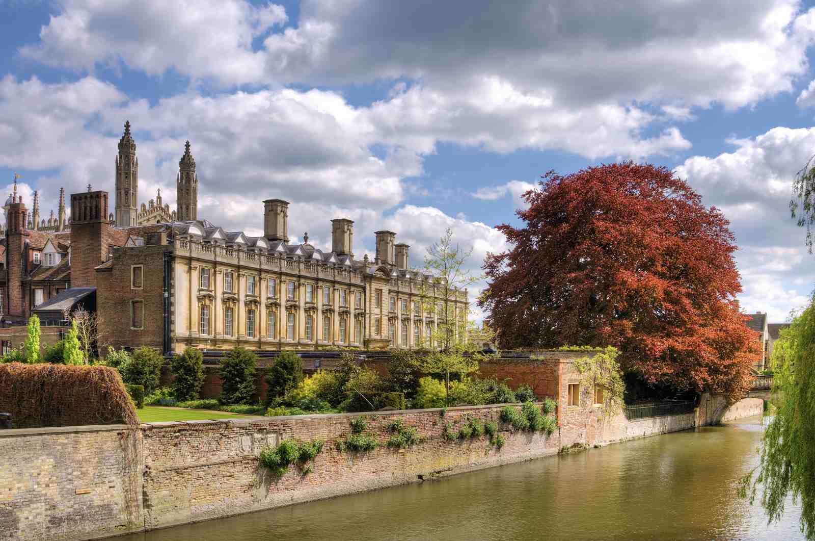 Majestic Cambridge Riverfront Red Tree Wall Art