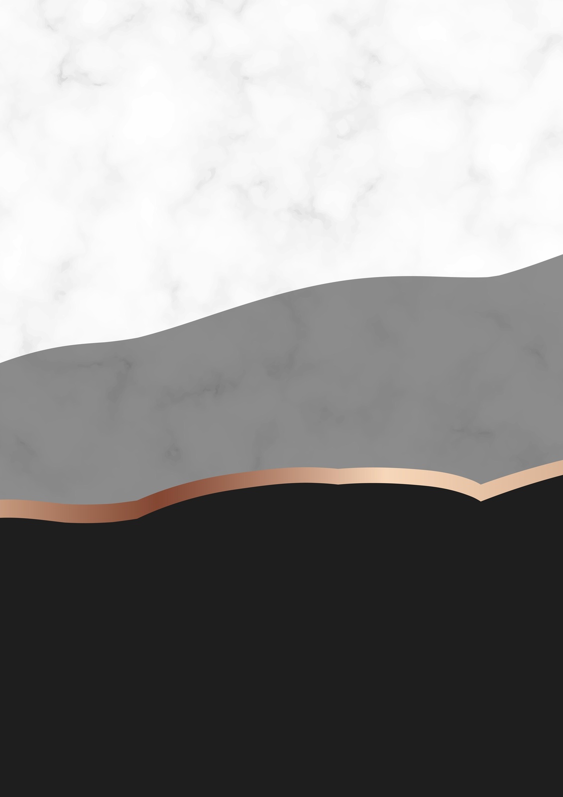 Abstract Marble & Rose Gold Mountain Wall Art