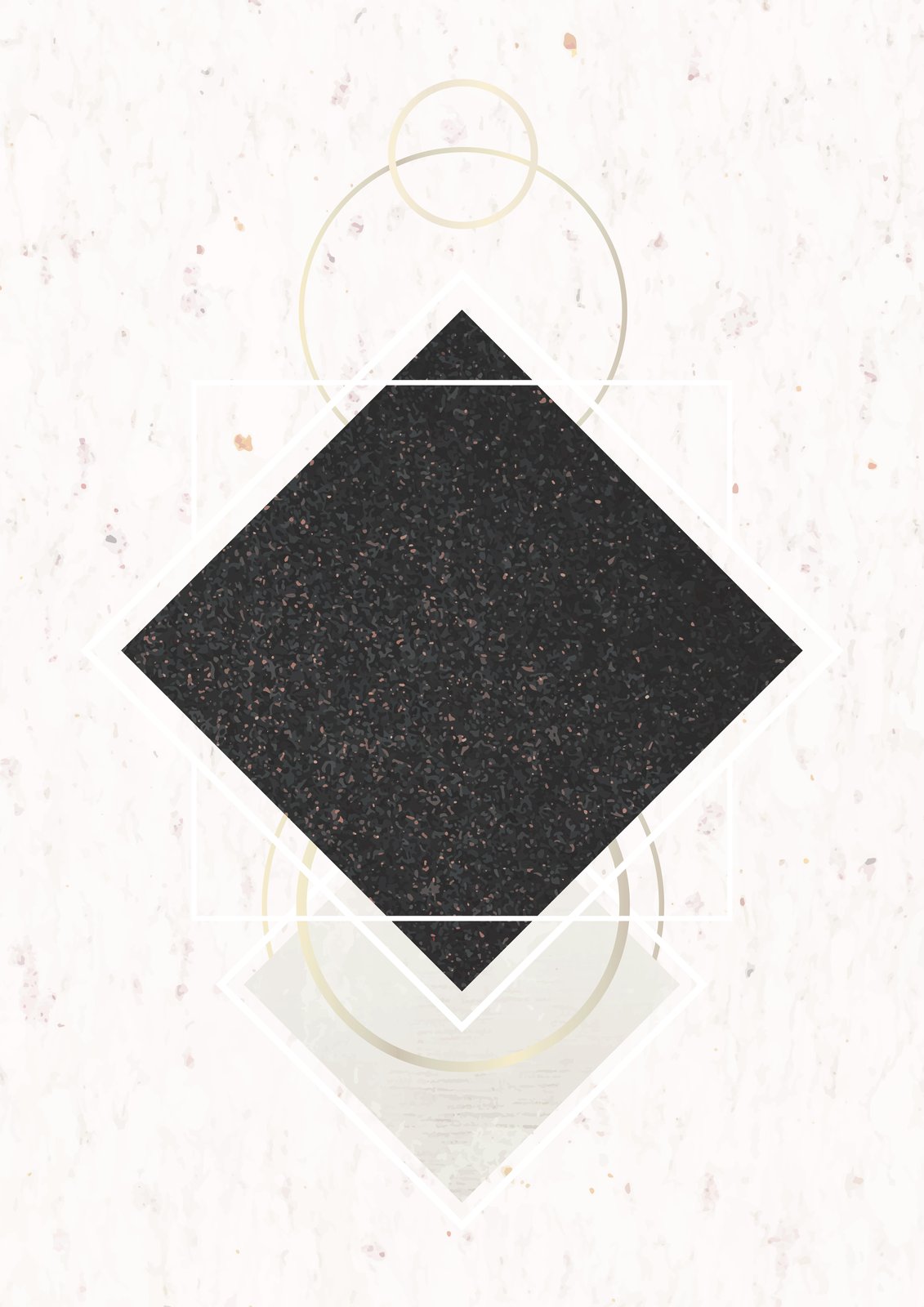 Modern Geometric Marble Diamond Wall Art