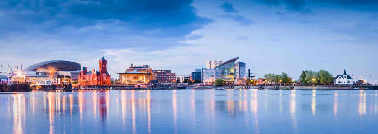 Modern Cityscape Waterfront Wall Art