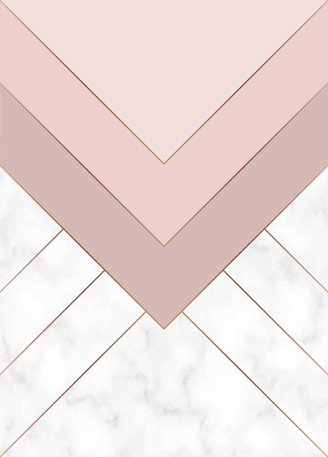 Blush Pink Geometric Marble Wall Art