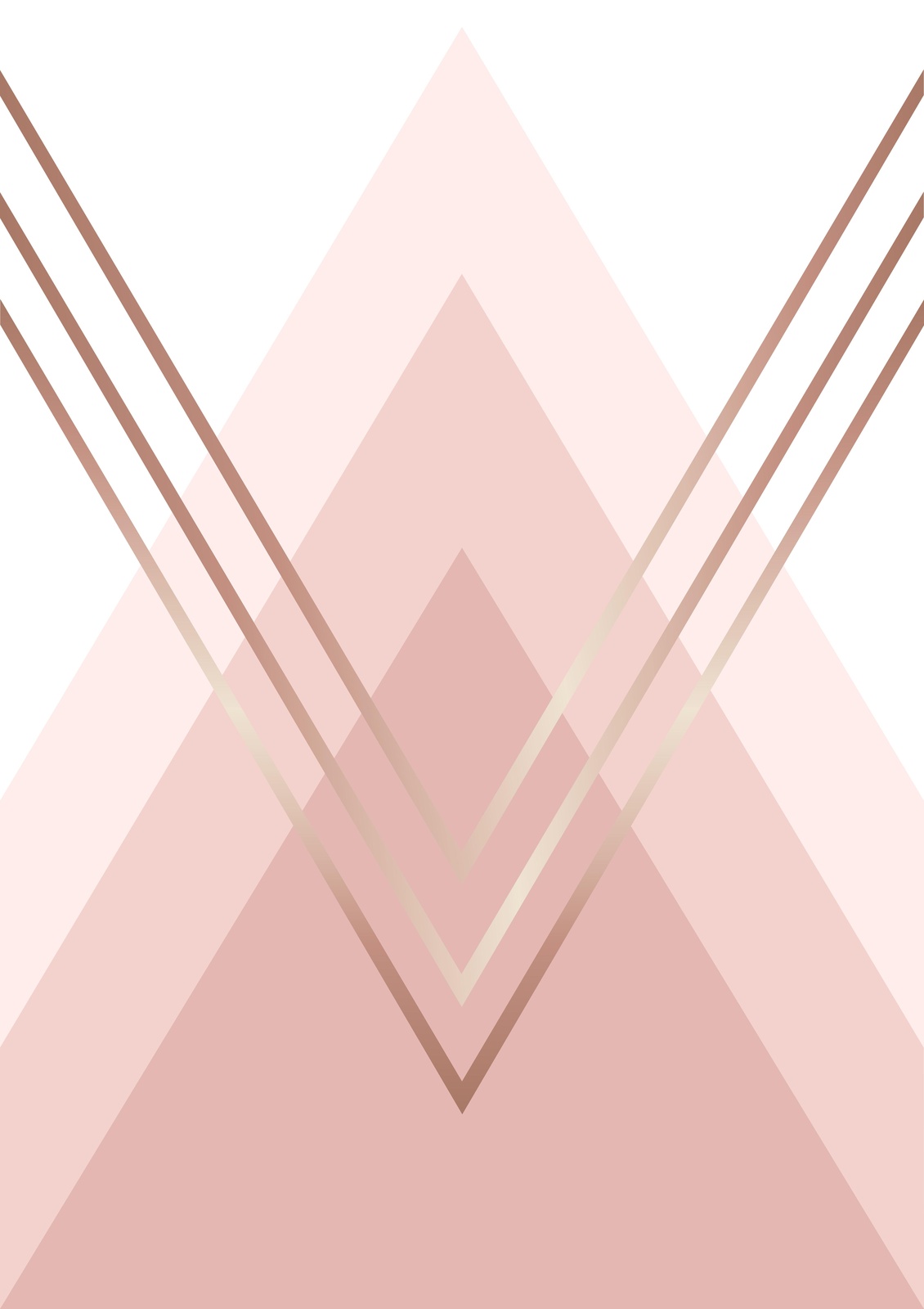 Elegant Rose Gold Geometric Wall Art