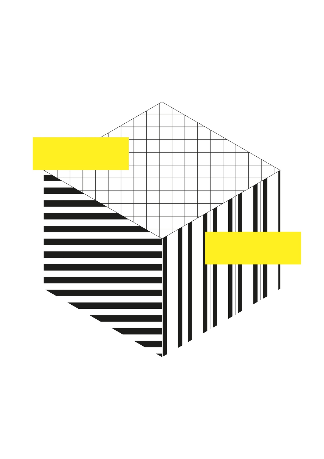 Geometric Pop Art Yellow Stripes Wall Art