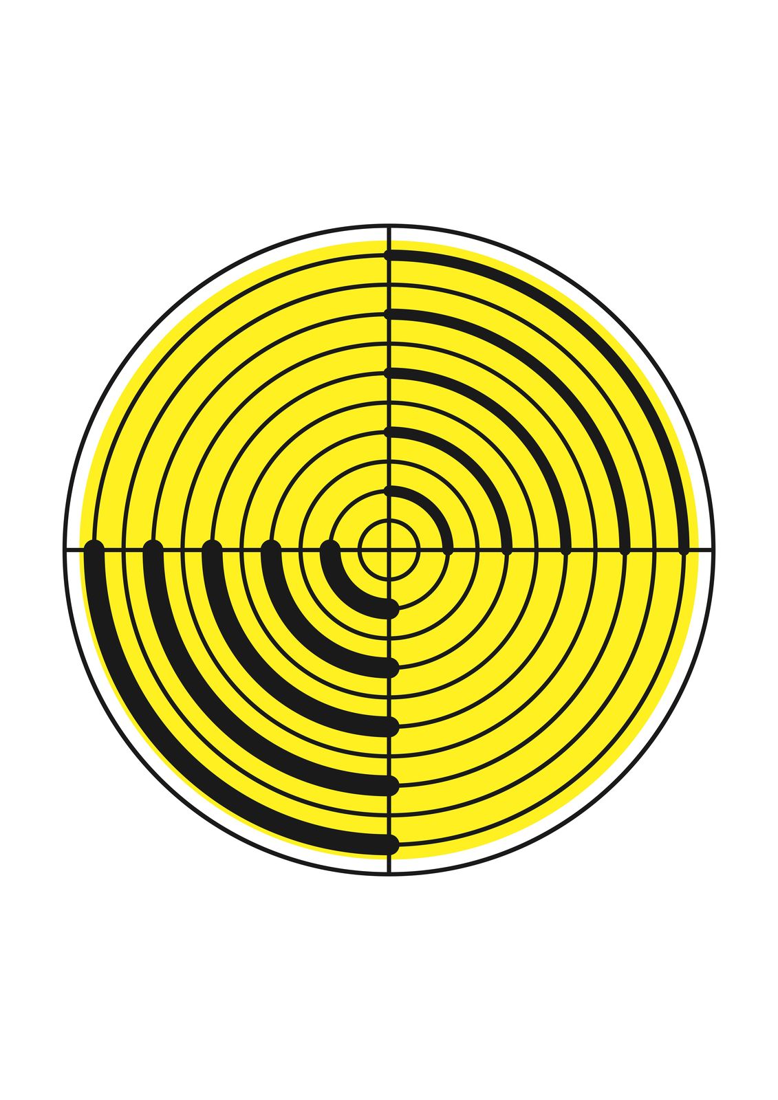Bold Yellow Target Art Wall Art
