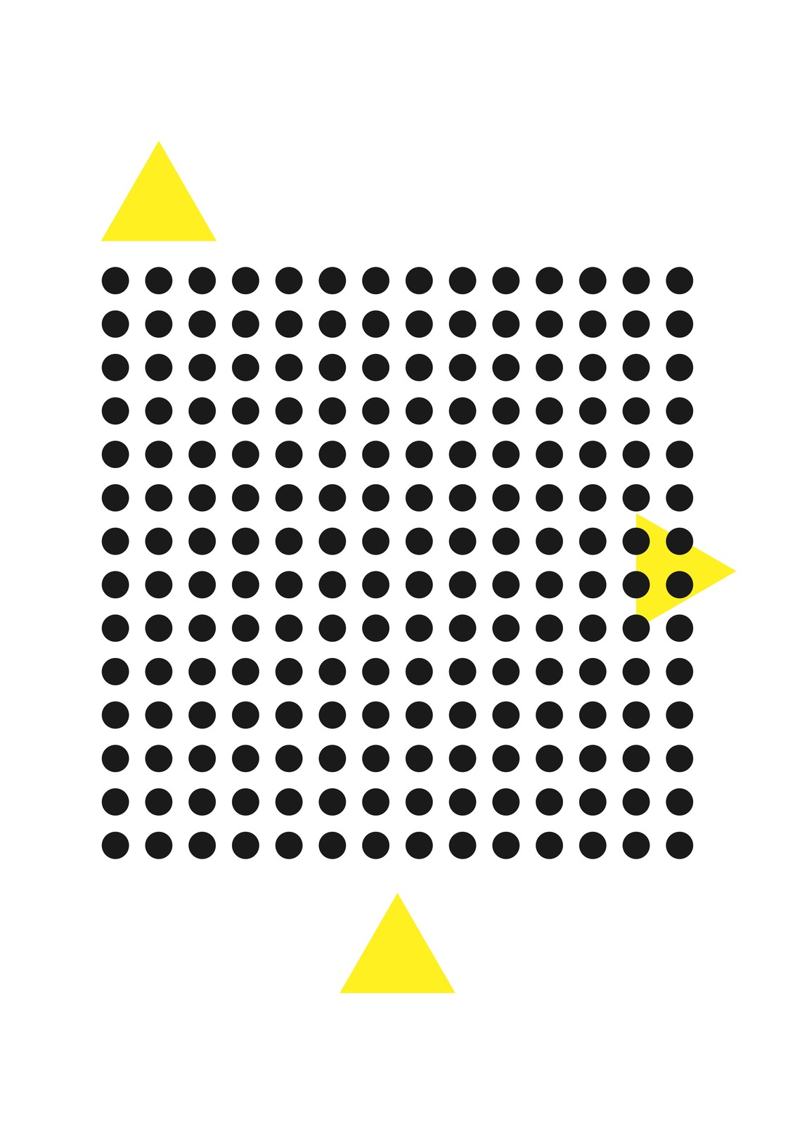 Modern Geometric Dot & Triangle Wall Art