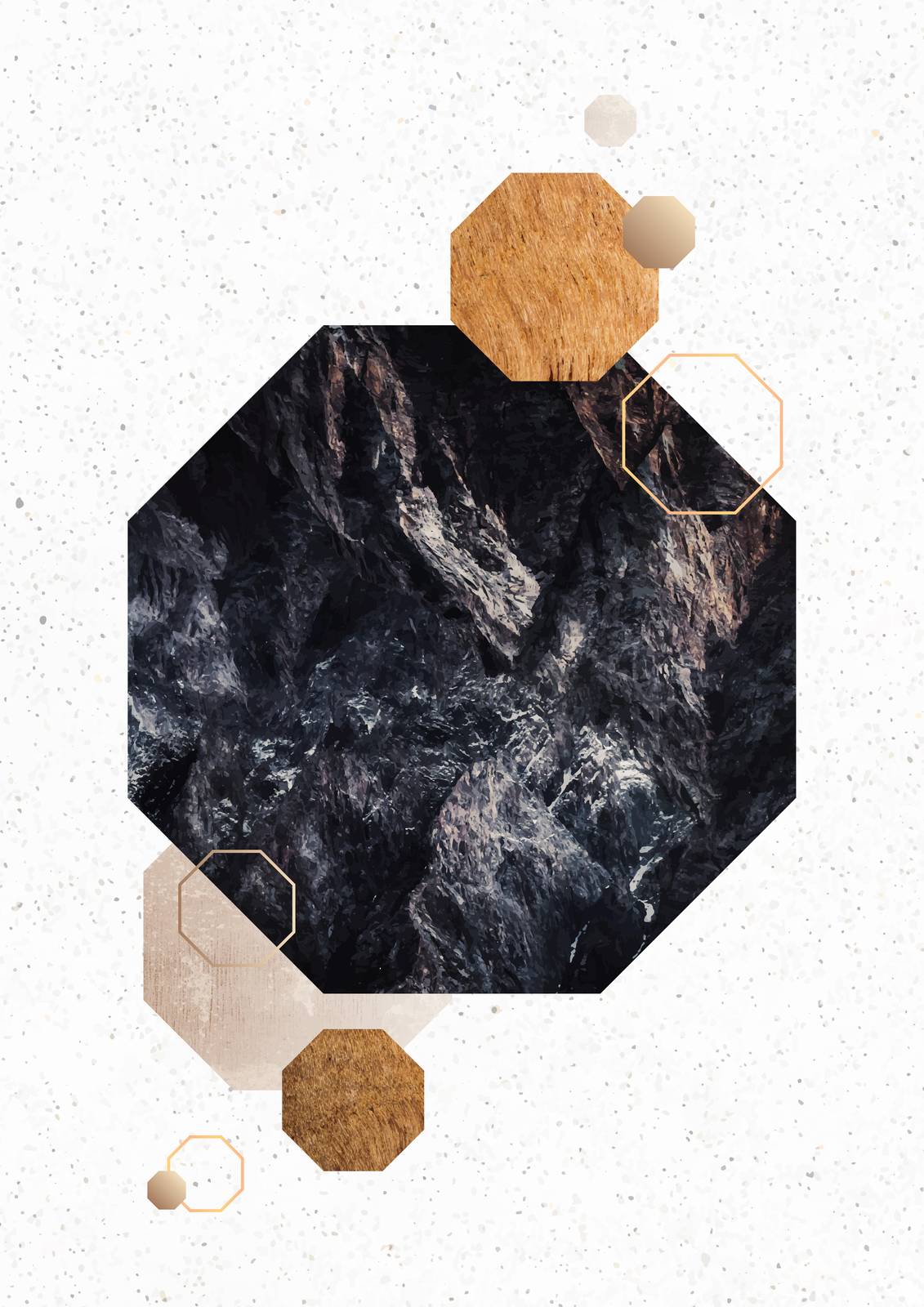 Geometric Rock Texture Wall Art