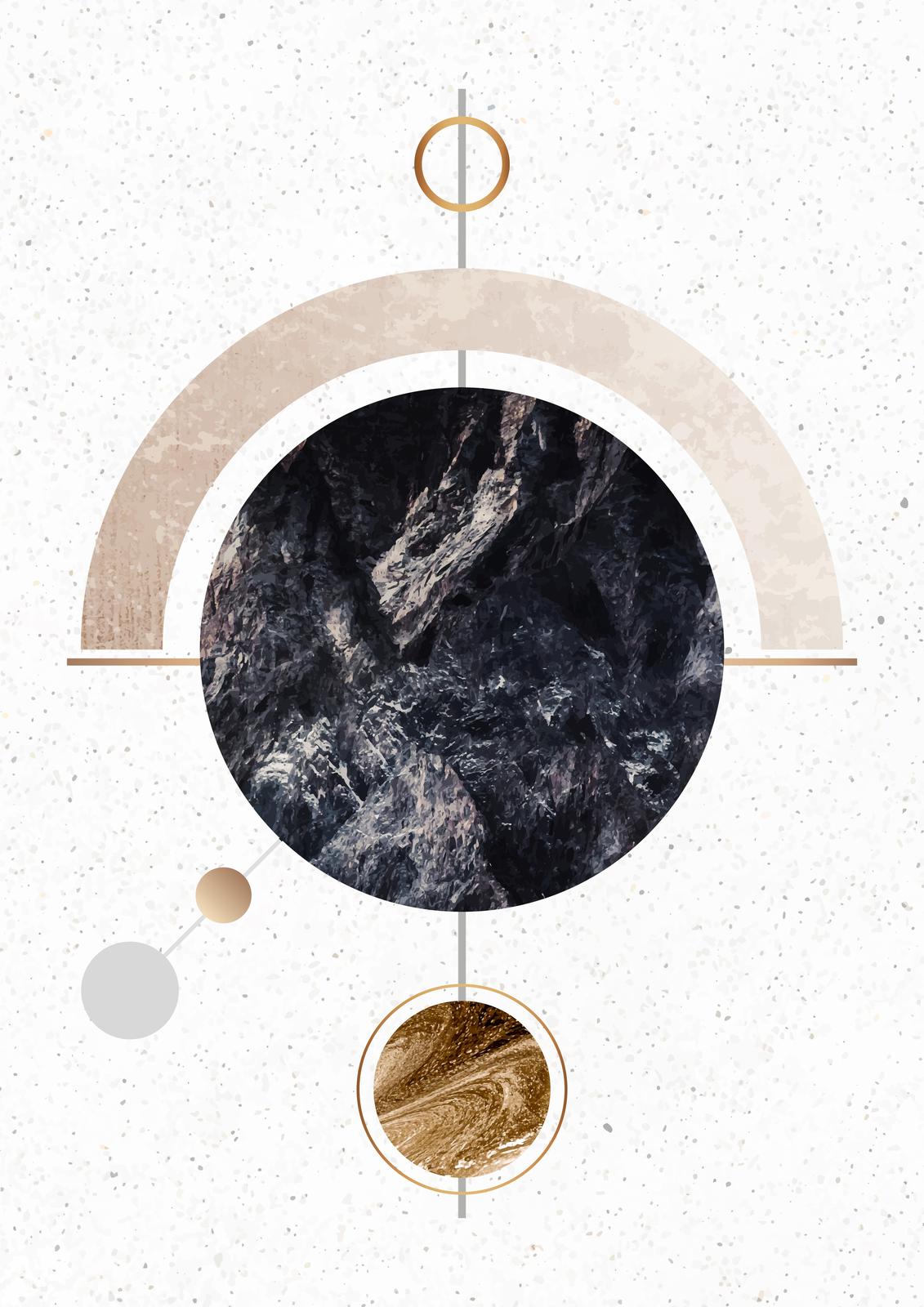 Geometric Mountain Abstract Wall Art