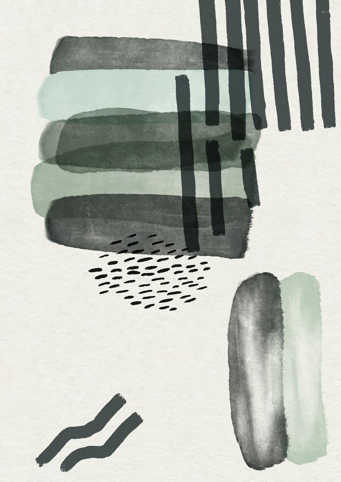 Abstract Strokes & Stripes Wall Art